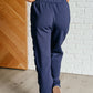 Lysa Satin Stripe Lounge Pants in Smoky Navy