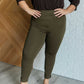 Magic Ankle Crop Skinny Pants in Olive