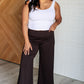 Magic Wide Leg Crop Pants in Chocolate