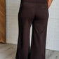 Magic Wide Leg Crop Pants in Chocolate