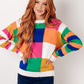 Manifesting Moment Checkered Color Block Sweater