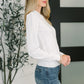 Necessary Closet Space Long Sleeve Top in White