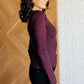 Never Imitated Long Sleeve Top in Cassis