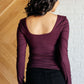 Never Imitated Long Sleeve Top in Cassis