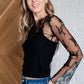 Never Sorry Lace Layering Top in Black