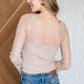 Never Sorry Lace Layering Top in Wheat