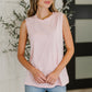 New Normal Pleat Detail Sleeveless Top in Pink