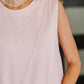 New Normal Pleat Detail Sleeveless Top in Pink