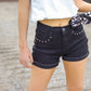 BLACK- Shenandoah Stud Shorts