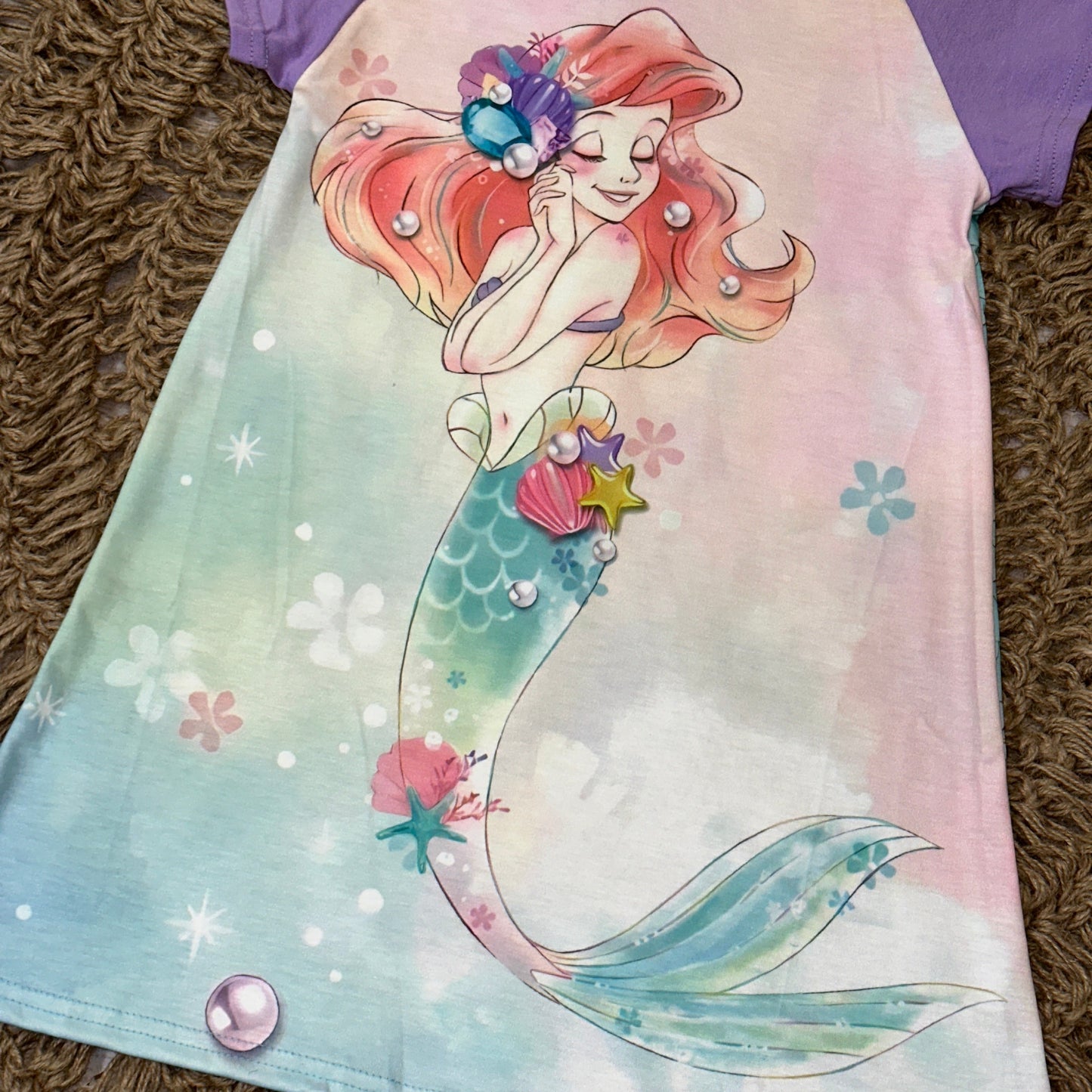 Mermaid Princess Printed Lounge Dress