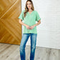 Plain and Sassy V-Neck Tee in Mint Green