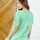 Plain and Sassy V-Neck Tee in Mint Green