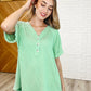 Plain and Sassy V-Neck Tee in Mint Green
