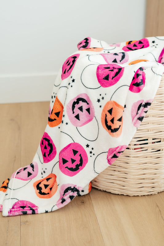 PREORDER: Halloween Fleece Blanket in Colorful Jacks