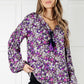 Pulled Together Ditsy Floral Bubble Sleeve Blouse