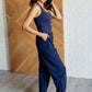 Raising Heart Rate Cut Out Jumpsuit in Navy