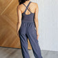 Raising Heart Rate Cutout Jumpsuit in Charcoal