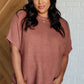 Relaxing Away Dolman Sleeve Knit Top in Coffee