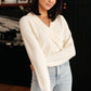 Requisite Request Surplice Crop Sweater