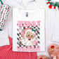 Retro Pink Santa Graphic Tee and Sweatshirt