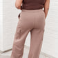 Run, Don't Walk Cargo Sweatpants in Smokey Brown