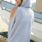 Cold Shoulder Color Block Pullover Hoodie