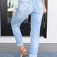 Sam Mid Rise Star Pocket Boyfriend Jeans