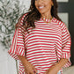 Sass in Session Relaxed Top in Cream Red