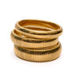 Sassy but Classy Ribbed Bangles in Gold Set of 3