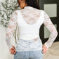 Sheer Intentions Lace Layering Top in Ivory