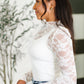 Sheer Intentions Lace Layering Top in Ivory