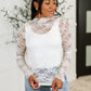 Sheer Intentions Lace Layering Top in Ivory