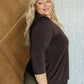 Signature Classic Round Neck Top in Chocolate