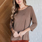 Signature Classic Round Neck Top in Mocha