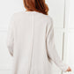 Simple Silhouette Brushed Hacci Sweater in Sand Beige