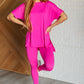 Soft Serve Brushed Microfiber Set in Neon Hot Pink