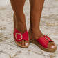 Strawberry Slip on Slide in Delight Red