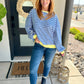 PREORDER: Best Selling Larson Contrast Pullover in Blue/White