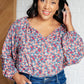 Sunday Brunch Blouse in Denim Floral