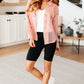 Sweeter Than Nectar Lace Button Down in Rose