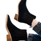 Leonor Suede Ankle Boot in Black