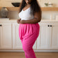 The Motive Slouch Jogger in Hot Pink