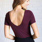 They're Not Like Us Square Neck Bodysuit in Cassis