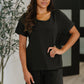 Thyme Boxy Tee in Black