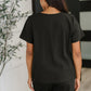 Thyme Boxy Tee in Black