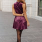 Tied In A Bow Velvet Dress