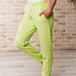 Tommy Two Tone Waffle Joggers Lime