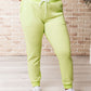 Tommy Two Tone Waffle Joggers Lime