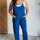 Totally Me Spaghetti Strap Jumpsuit in Light Navy