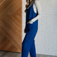 Totally Me Spaghetti Strap Jumpsuit in Light Navy